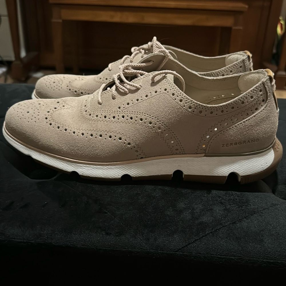 Cole Haan Zerogrand Wingtip Oxford- light tan